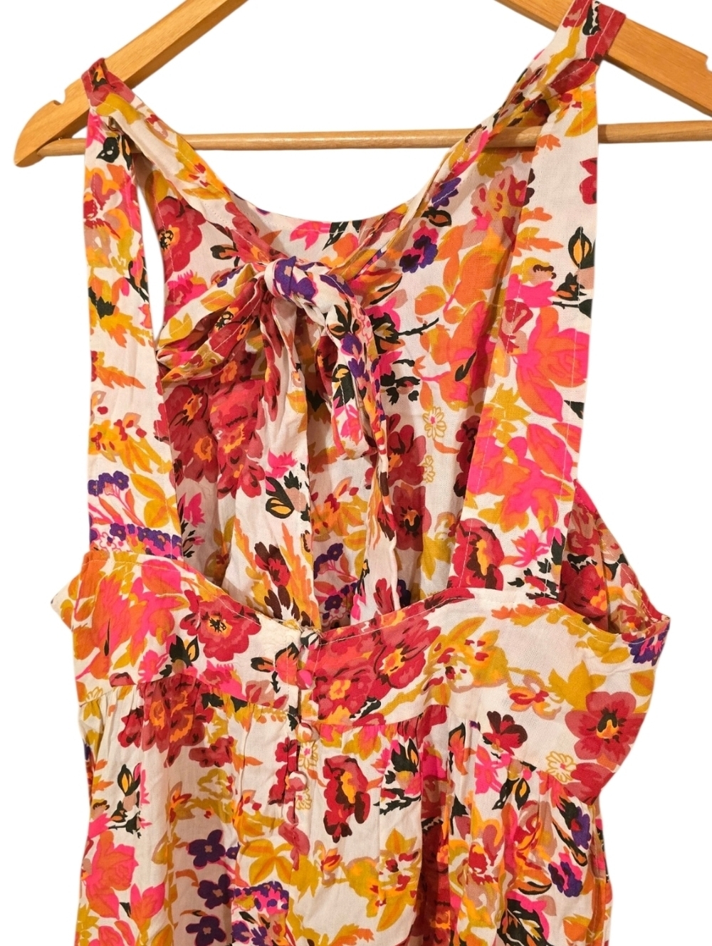 Natural Life Floral Boho Tiered Mini Dress - Size Large - Picture 9 of 16
